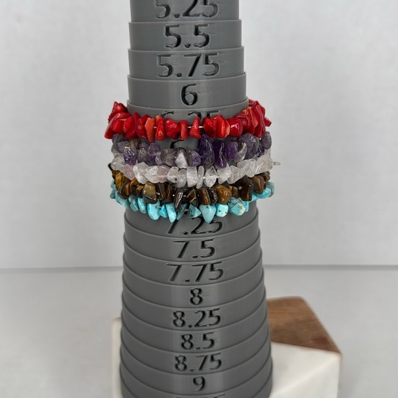 Multicolor Gemstone Stretch Bracelets Set lot C6 - Picture 3 of 5